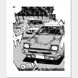 JDM Japanese Drift Racer Drifting Car Anime Manga Eurobeat Intensifies Aesthetic #12 Posters and Art